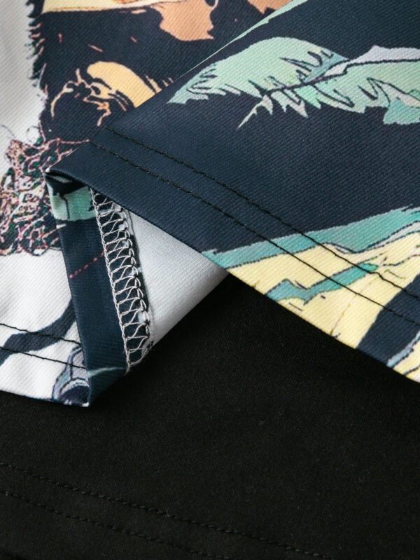 ROMWE Street Life Shorts 2 en 1 imprimés pour hommes, parfait pour un port quotidien au printemps et en été – Image 7