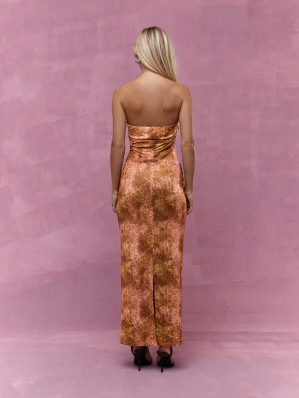 MISSGUIDED Robe longue bandeau léopard avec détail de nœud torsadé sur le buste – Image 3