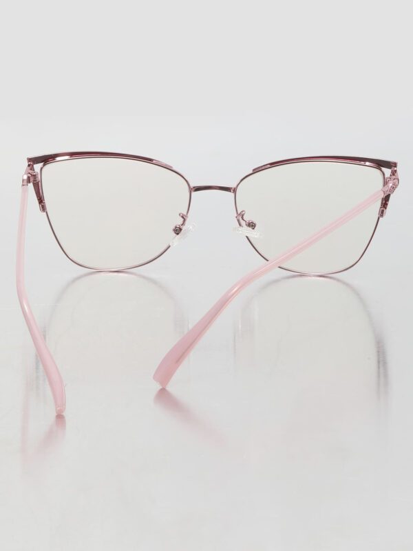 Lunettes de vue anti-lumière bleue avec décoration de strass style rétro œil de chat, parfaites pour la lecture, les jeux, la télévision et les téléphones. Accessoires de lunettes claires. Accessoires de lunettes anti-lumière bleue pour femmes – Image 6