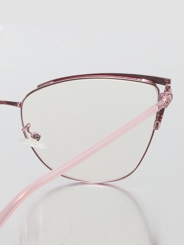 Lunettes de vue anti-lumière bleue avec décoration de strass style rétro œil de chat, parfaites pour la lecture, les jeux, la télévision et les téléphones. Accessoires de lunettes claires. Accessoires de lunettes anti-lumière bleue pour femmes – Image 9