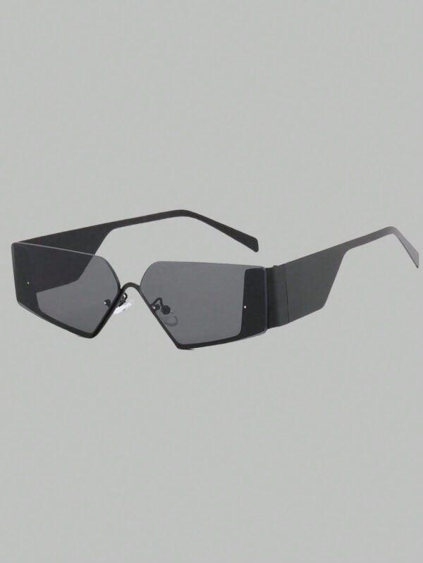 Nouvelles lunettes de mode futuristes tendance sans monture pour femmes, accessoires de style de rue personnalisés pour les femmes, lunettes de soleil – Image 4