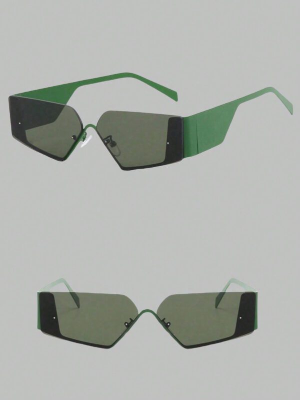 Nouvelles lunettes de mode futuristes tendance sans monture pour femmes, accessoires de style de rue personnalisés pour les femmes, lunettes de soleil – Image 14