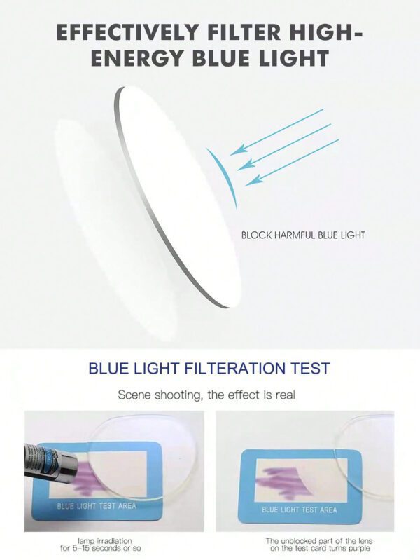 Lunettes de protection contre la lumière bleue en plastique unisexe avec monture œil de chat pour ordinateur, jeux, télévision, smartphone. Accessoires de lunettes anti-lumière bleue à verres transparents pour femmes – Image 8