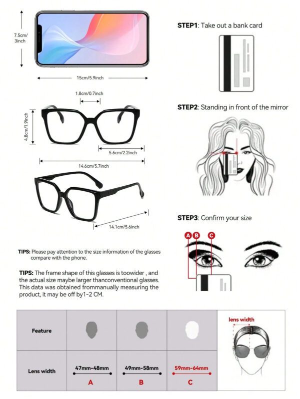 Lunettes de protection contre la lumière bleue en plastique unisexe avec monture œil de chat pour ordinateur, jeux, télévision, smartphone. Accessoires de lunettes anti-lumière bleue à verres transparents pour femmes – Image 12