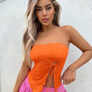 SHEIN ICON Top Bandeau À Cordon Asymétrique