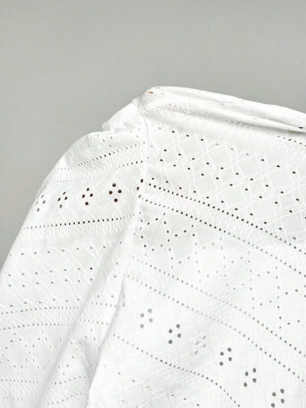 SHEIN EZwear Haut De Tube À Ourlet À Volants Solide En Broderie À Œillets – Image 13