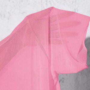 SHEIN PETITE Haut noir d"été pour femme en maille transparente à épaules tombantes sans soutien-gorge