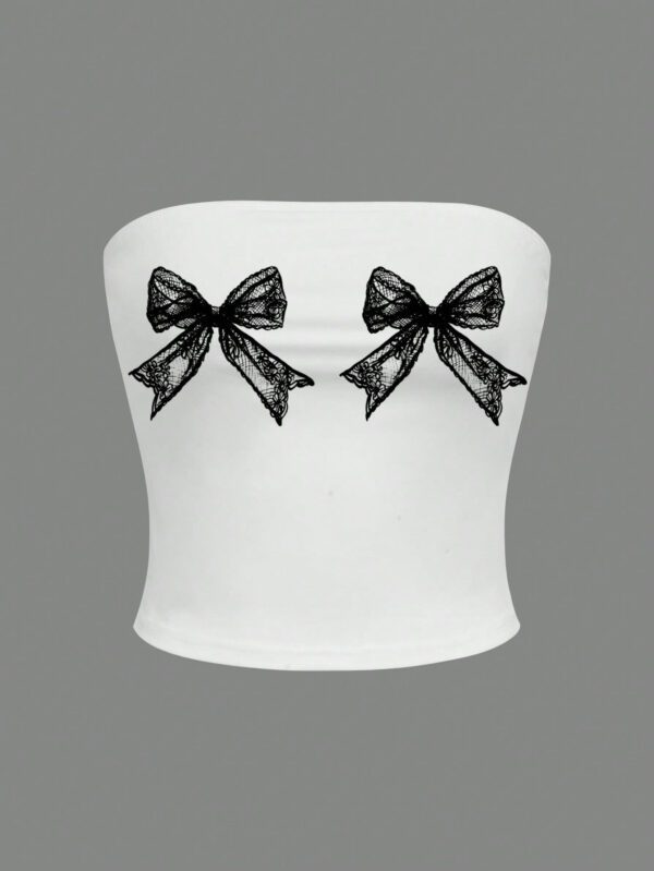 SHEIN Slayr Débardeur décontracté à motif papillon sexy pour femmes, adapté pour l'été – Image 3