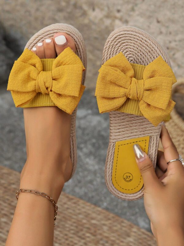 Femme Sandales minimaliste à bande unique en polyester vacances – Image 5