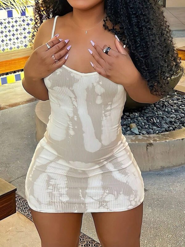 SHEIN SXY Robe cami mini décontractée imprimée simple pour femmes – Image 4