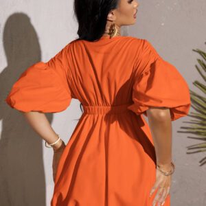 SHEIN SXY Robe décolleté manches bouffantes