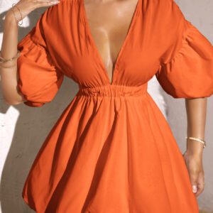 SHEIN SXY Robe décolleté manches bouffantes
