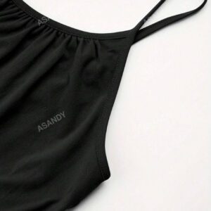 Robe tank simple pour femme de unicolore avec ourlet à volants pour l'été