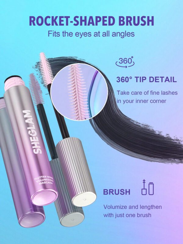SHEGLAM Mascara Volumateur Flutter Wink     NoëL Cadeau De NoëL Hiver Thanksgiving DéCoration De NoëL Maquillage FÊTe Plage Voyage Vacances Rose Y694K NoëL Cadeau De NoëL Hiver Thanksgiving DéCoration De NoëL Maquillage FÊTe Plage Voyage Vacances Rose Y2K Promos Offres Camping ExtéRieur PréSent – Image 4