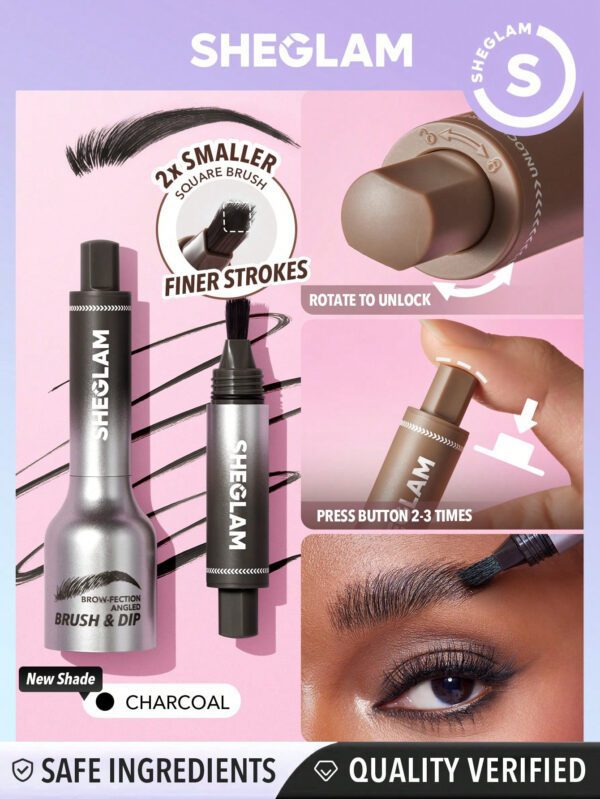SHEGLAM Pinceau Brow-Fection Incliné Et Dip-Truffle     NoëL Cadeau De NoëL Hiver Thanksgiving DéCoration De NoëL Maquillage FÊTe Plage Voyage Vacances Rose Y869K NoëL Cadeau De NoëL Hiver Thanksgiving DéCoration De NoëL Maquillage FÊTe Plage Voyage Vacances Rose Y2K Promos Offres Camping ExtéRieur PréSent – Image 3