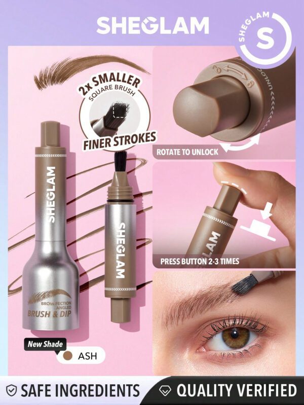 SHEGLAM Pinceau Brow-Fection Incliné Et Dip-Truffle     NoëL Cadeau De NoëL Hiver Thanksgiving DéCoration De NoëL Maquillage FÊTe Plage Voyage Vacances Rose Y869K NoëL Cadeau De NoëL Hiver Thanksgiving DéCoration De NoëL Maquillage FÊTe Plage Voyage Vacances Rose Y2K Promos Offres Camping ExtéRieur PréSent – Image 4