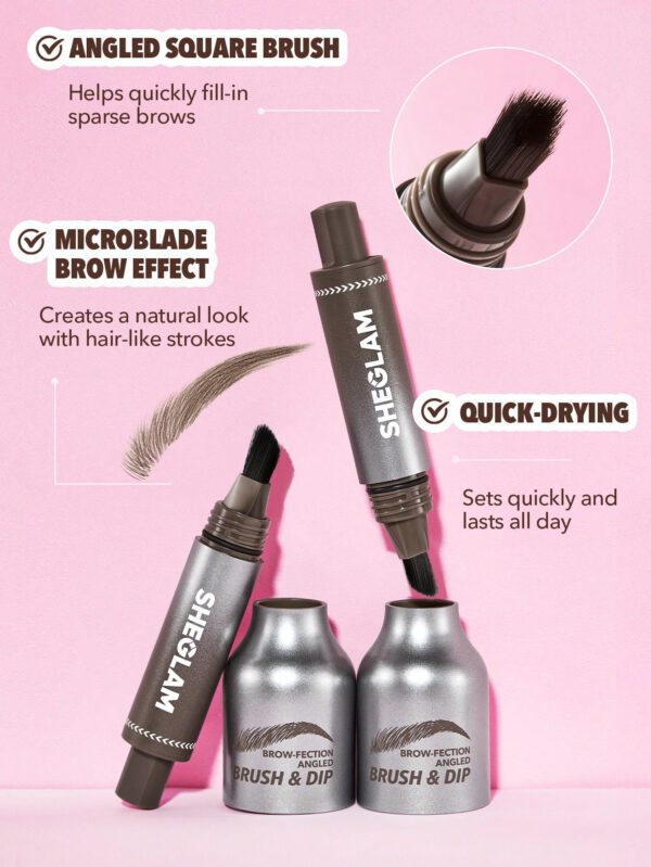 SHEGLAM Pinceau Brow-Fection Incliné Et Dip-Truffle     NoëL Cadeau De NoëL Hiver Thanksgiving DéCoration De NoëL Maquillage FÊTe Plage Voyage Vacances Rose Y869K NoëL Cadeau De NoëL Hiver Thanksgiving DéCoration De NoëL Maquillage FÊTe Plage Voyage Vacances Rose Y2K Promos Offres Camping ExtéRieur PréSent – Image 9