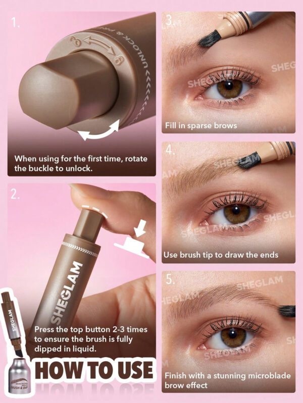 SHEGLAM Pinceau Brow-Fection Incliné Et Dip-Truffle     NoëL Cadeau De NoëL Hiver Thanksgiving DéCoration De NoëL Maquillage FÊTe Plage Voyage Vacances Rose Y869K NoëL Cadeau De NoëL Hiver Thanksgiving DéCoration De NoëL Maquillage FÊTe Plage Voyage Vacances Rose Y2K Promos Offres Camping ExtéRieur PréSent – Image 11