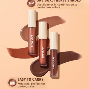 SHEGLAM Ensemble De 3 Mini Rouges À LèVres Liquides Mats- Beach, Longue DuréE, Nourrissant À L'Huile De Tournesol, RéDuisant Les Ridules Des LèVres, Ensemble De Voyage De Rouges À LèVres Liquides     NoëL Cadeau De NoëL Hiver Thanksgiving DéCoration De NoëL Maquillage FÊTe Plage Voyage Vacances Rose Y1260K NoëL Cadeau De NoëL Hiver Thanksgiving DéCoration De NoëL Maquillage FÊTe Plage Voyage Vacances Rose Y2K Promos Offres Camping ExtéRieur PréSent