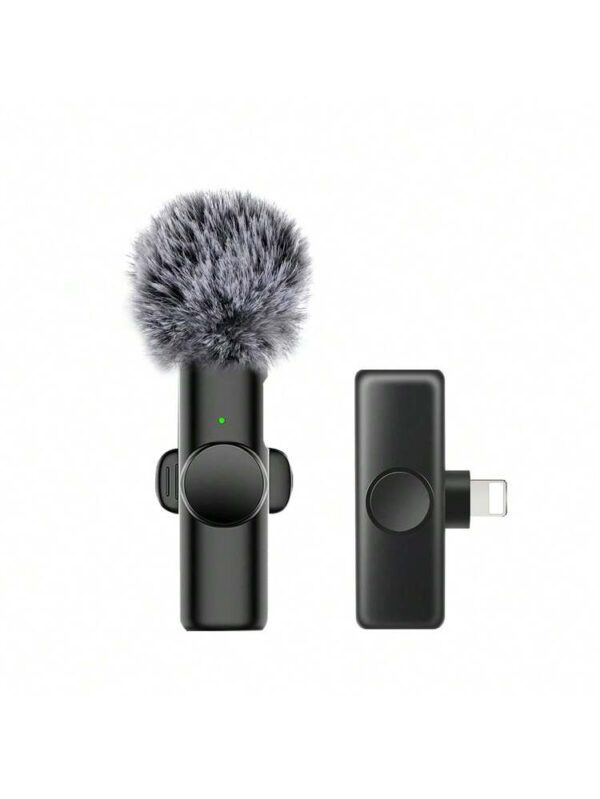 Microphone cravate sans fil compatible avec iPhone et Type-C