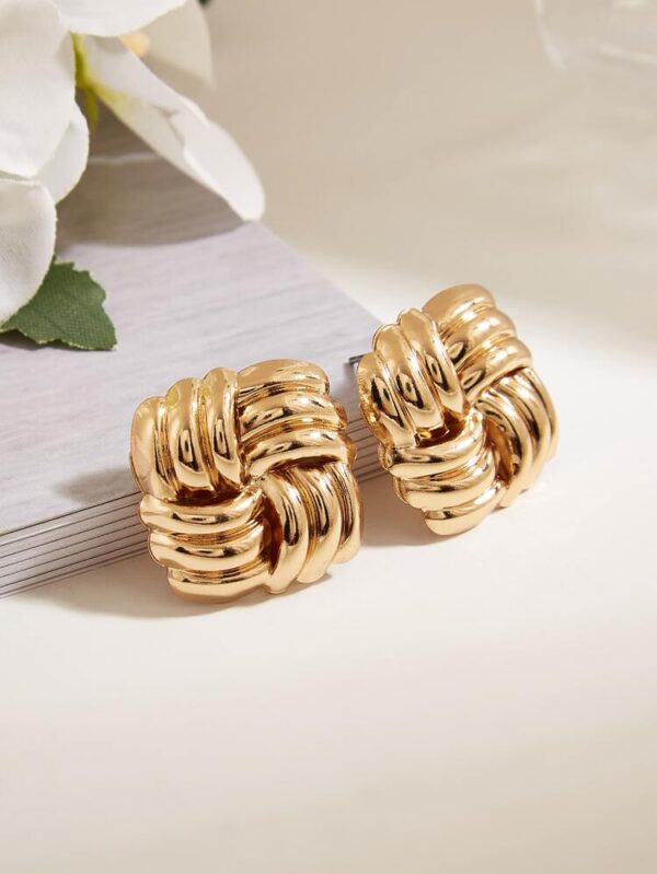Boucle d’oreille à Tige en forme d’éventail – Image 2