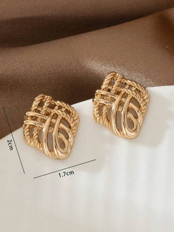 Boucle d’oreille à Tige en forme d’éventail – Image 5