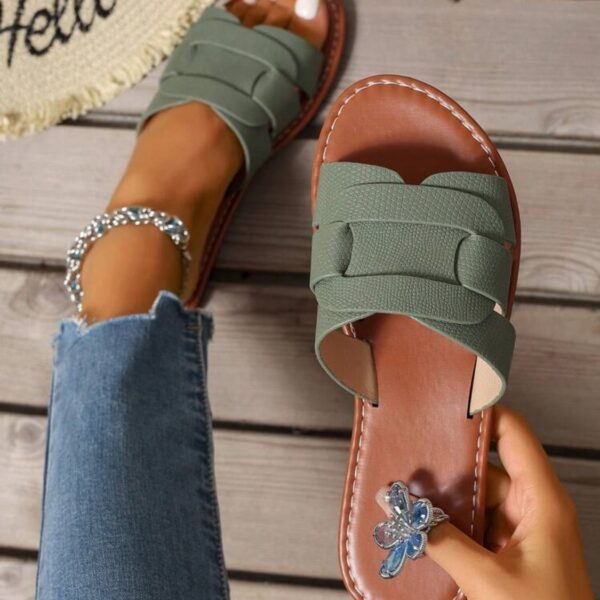 Yamas mules et sabots tara vert