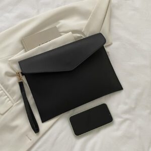 Minimaliste Noir Pochette Élégant Sac Enveloppe