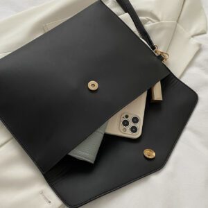 Minimaliste Noir Pochette Élégant Sac Enveloppe