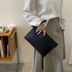 Minimaliste Noir Pochette Élégant Sac Enveloppe
