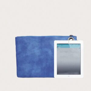 Pochette minimaliste en PU à texture unicolore pour femme