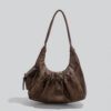 BEIKAMU Fashionable Vintage Style Shoulder Bag, Side Pocket Design, Large Capacity, Suitable For Women For Work Or Daily Use, Simple Retro Inspired Vintage Bag For Women