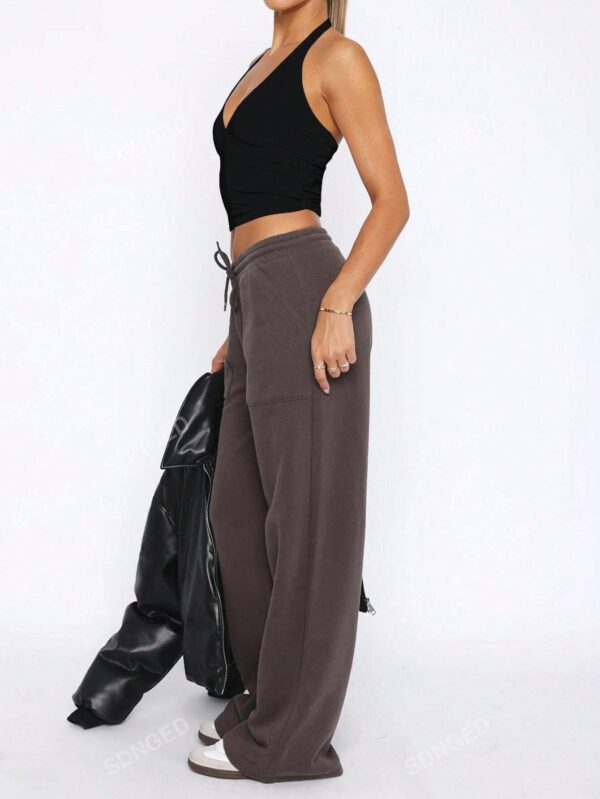 Débardeur femme simple de couleur unie décontracté au col en V – Image 15
