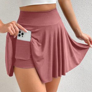 SHEIN Relaxiva Jupe-culotte à taille haute avec poche pour téléphone, vêtements pour le Nouvel An