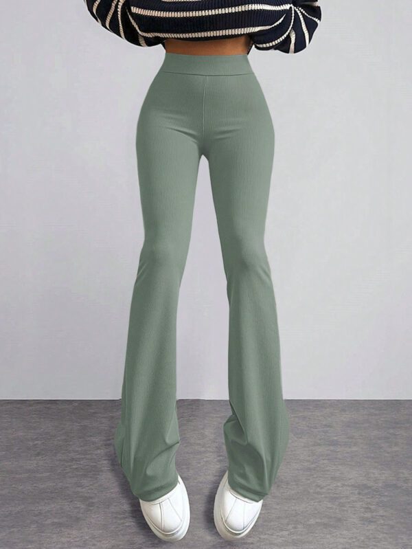 Pantalon évasé taille haute