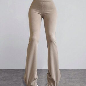 Pantalon évasé taille haute