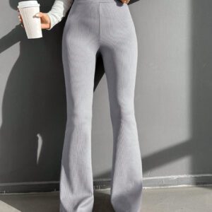 Pantalon évasé taille haute