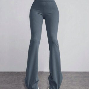 Pantalon évasé taille haute