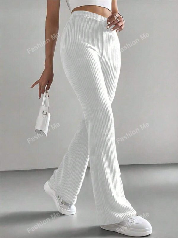 Leggings casual en tricot de couleur unie simple