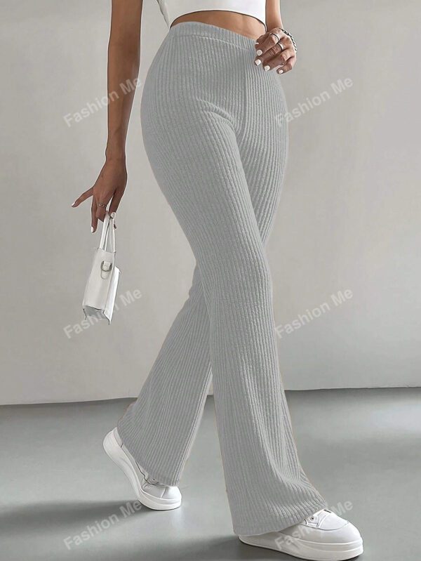 Leggings casual en tricot de couleur unie simple – Image 5