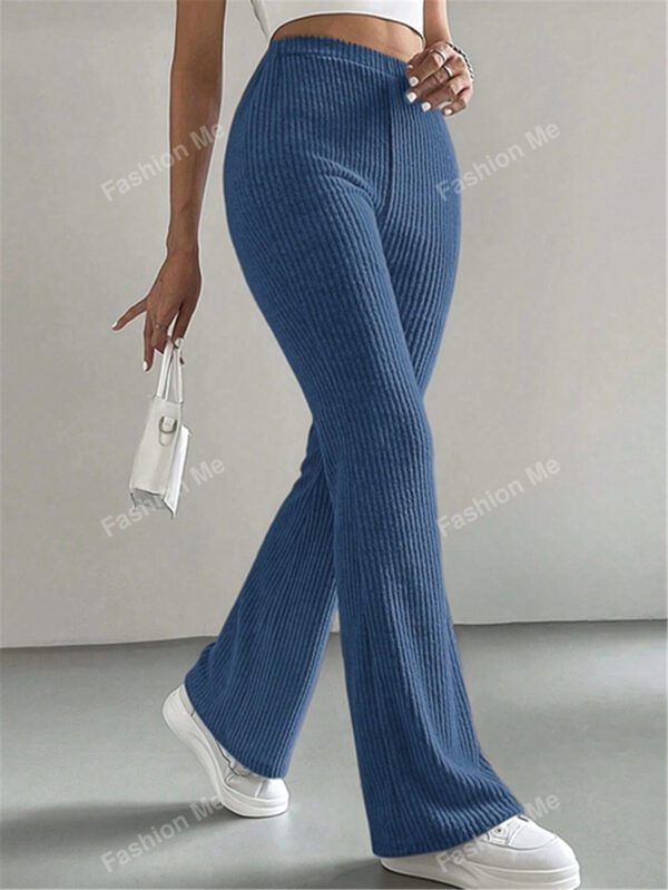 Leggings casual en tricot de couleur unie simple – Image 7