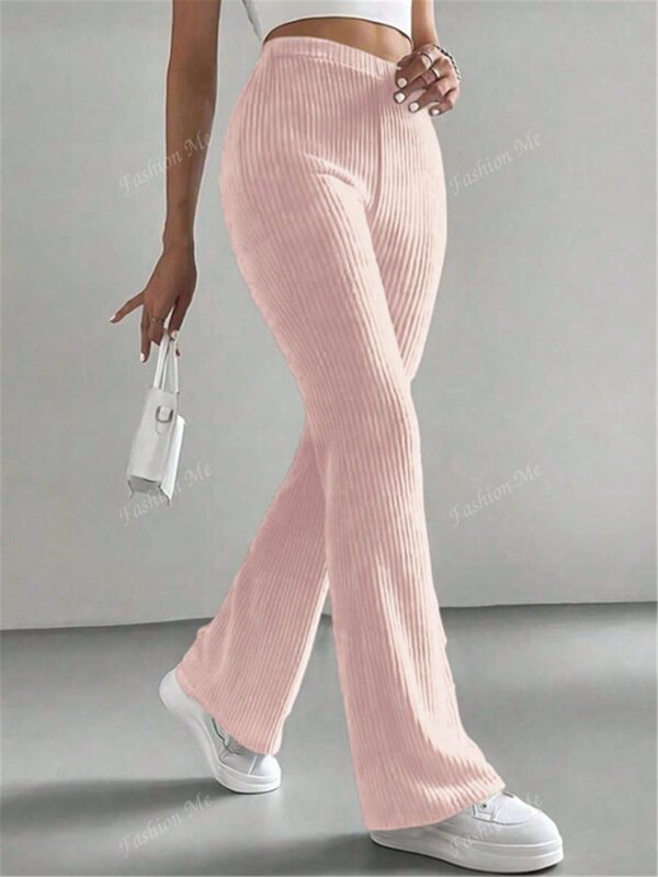 Leggings casual en tricot de couleur unie simple – Image 8
