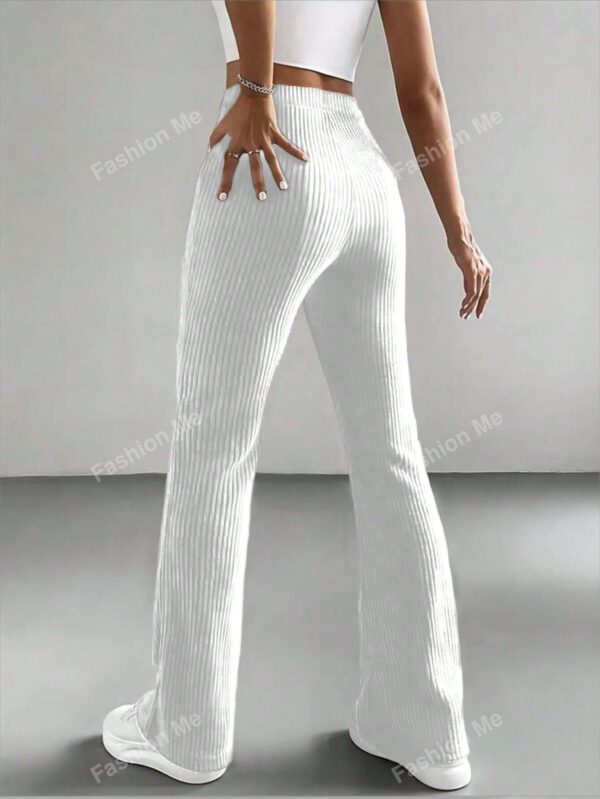 Leggings casual en tricot de couleur unie simple – Image 12