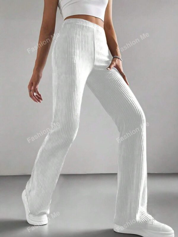 Leggings casual en tricot de couleur unie simple – Image 13
