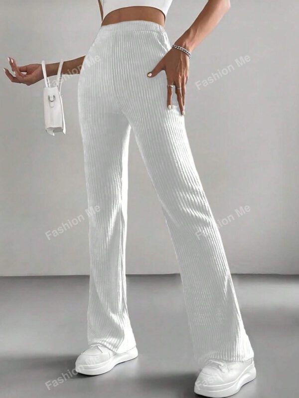 Leggings casual en tricot de couleur unie simple – Image 14