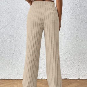 SHEIN Frenchy Pantalon Unicolore À Nœud Côtelé