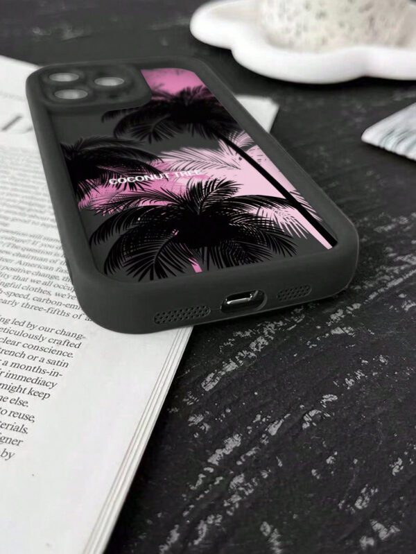 1 pièce Coque de téléphone personnalisée à conception simple de palmier, épaissie et antichoc, compatible avec les séries iPhone 11/12/13/14/11pro/12pro/13pro/14pro/Xr/15/15pro/15promax, Samsung – Image 5
