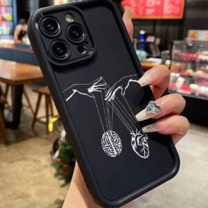 1 pièce Étui de téléphone en silicone épais et doux, antichoc, avec un dessin anatomique créatif d'organe, compatible avec iPhone, iPhone 16, iPhone 16 Pro Max, iPhone 16 Pro, iPhone 16 Plus