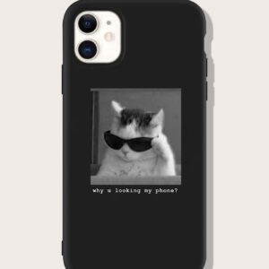 Coque de téléphone Cool Cat compatible avec iPhone 15/15Pro/15Plus/15Promax