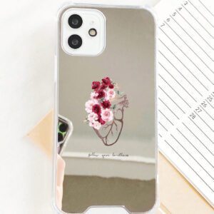 Coque De Téléphone Transparente Fleuri